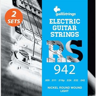 Galli Strings RS942DS 2set Light Nickel Round Wound For Electric Guitar .009-.042【横浜店】