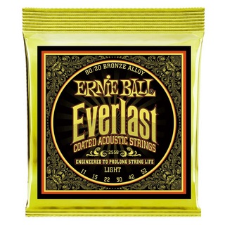 ERNIE BALL アーニーボール 2558 Everlast Light Coated 80/20 Bronze 11-52 Gauge アコースティックギター弦