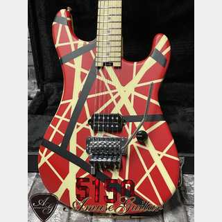 EVH Striped Series 5150 Red with Black & White Stripes 2017年製【Floyd Tremolo with EVH D-Tuna】3.53kg