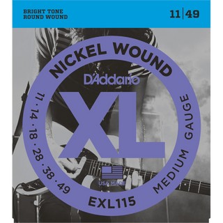 D'AddarioEXL115 エレキギター弦 ニッケル Blues/JazzRock .011-.049