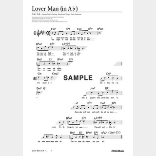 楽譜Lover Man（in A♭）