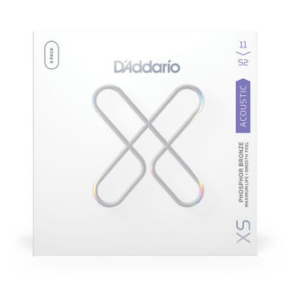 D'Addario【3セットパック】 ダダリオ XSAPB1152-3P XS Phosphor Bronze 11-52 アコギ弦 フォスファーブロンズ