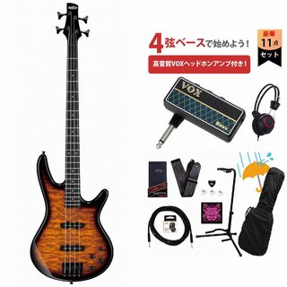 Ibanez GSR280QA-TYS Transparent Yellow Sunburst ジオ アイバニーズ VOXヘッドホンアンプ付属エレキベース初心者