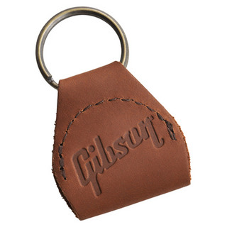 GibsonAKYC Brown Premium Leather Pickholder Keychain ピックホルダー・キーチェーン