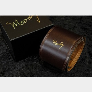 moody straps Leather/Leather 4.0" Standard Dark Chocolate/Tobacco