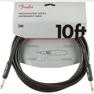 Fender Professional Series Instrument Cable, S/S 10FT(約3M) Black【心斎橋店】