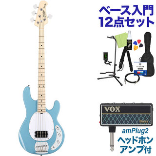 Sterling by MUSIC MAN RAY4-M1 CHB チョッパー・ブルー ベース 初心者12点セット 【ヘッドホンアンプ付】 エレキベース