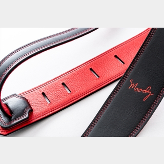 moody STRAPS Leather&Leather2.5"Standard BK-RD《店頭未展示品/在庫一点限り》【即納可能!】