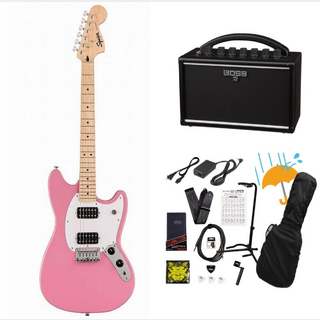 Squier by Fender Sonic Mustang HH Maple FB WH PG Flash Pink BOSS KATANA MINI アンプ付き13点セット！