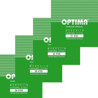 OPTIMA No.4105 GREEN マンドリン弦／全弦８本セット 六角芯線