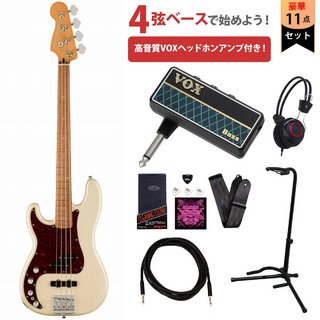 FenderPlayer Plus Precision Bass Left-Hand Pau Ferro Fingerboard Olympic Pearl [左利き用] VOXヘッドホンア