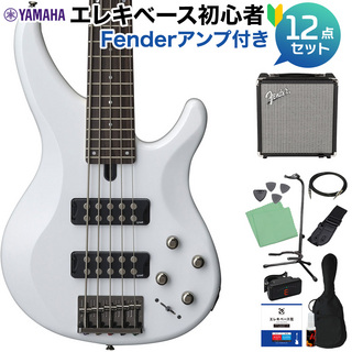 YAMAHATRBX305 WH (ホワイト) 5弦ベース初心者12点セット 【Fenderアンプ付】