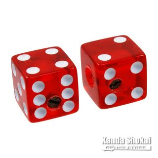 ALLPARTSPK-3250-067 Set of 2 Unmatched Dice Knobs, Red Transparent [5117]