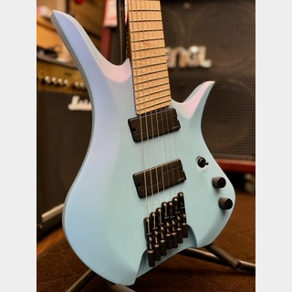 BLACKAT GuitarsHDA 7 -Solid Pearlescent Light Blue with Purple Haze- 2022年製【カスタムオーダー品】【7弦】