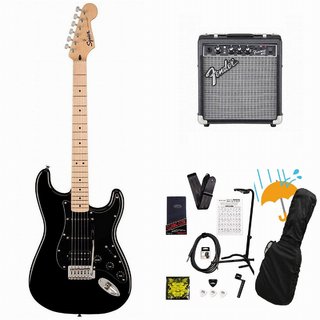 Squier by Fender Sonic Stratocaster HSS Maple FB BK PG Black Fender 10Wアンプ付属エレキギター初心者セットR【WEBSHOP】