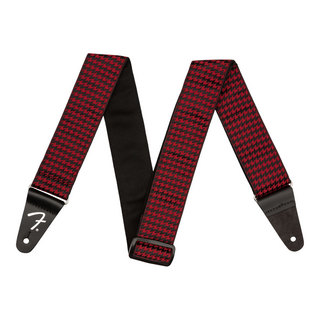 Fenderフェンダー Houndstooth Strap Red ギターストラップ