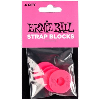 ERNIE BALL#5623 STRAP BLOCKS 4PK - PINK (4枚入り)