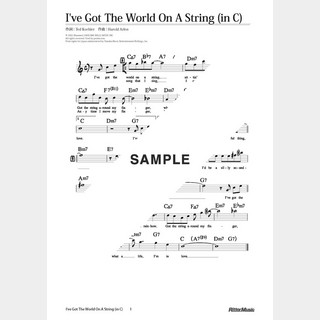 楽譜 I’ve Got The World On A String（in C）