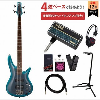 Ibanez SR300E-CUB (Cerulean Aura Burst) アイバニーズ VOXヘッドホンアンプ付属エレキベース初心者セットR【WEBS