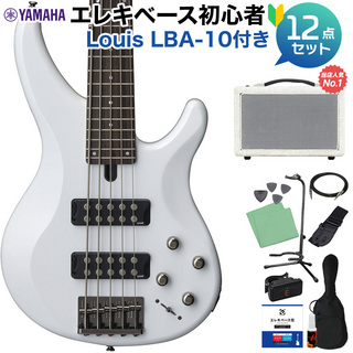 YAMAHA TRBX305 ホワイト 5弦ベース初心者12点セット 【島村楽器で一番売れてるベースアンプ付】