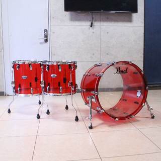 Pearl CRYSTAL BEAT 3pc  Acrylic Drum Shell Set 731 Ruby Red