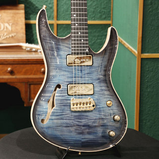Valenti GuitarsNebula Carved Semihollow, Ocean Blue(dark burst) 