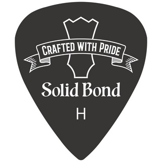 Solid Bond Teardrop Pick 2 Black Heavy PD2-BKH