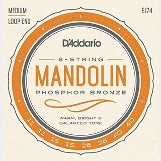 D'Addario EJ74 フォスファーブロンズ 11-40 ミディアム Mandolinフラットマンドリン弦