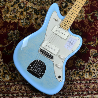 Fender 2024 Collection Made in Japan Hybrid II Jazzmaster Maple Fingerboard, Flame Celeste Blue