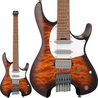 Ibanezのヘッドレス・ギター“Q”シリーズに、銘木ボディ・トップを