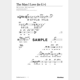 楽譜 The Man I Love（in G♭）