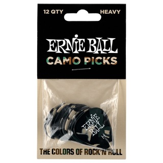 ERNIE BALLアーニーボール 9223 Camouflage Cellulose Heavy bag of 12 ギターピック 12枚入り