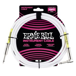 ERNIE BALL Classic Instrument Cable 10ft S/L White [#6049]