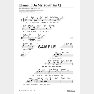 楽譜 Blame It On My Youth（in C）