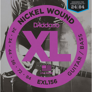 D'AddarioEXL156 ニッケル 24-84 ギターベースFender BASS VI専用弦