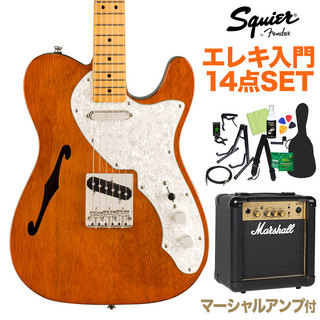 Squier by Fender CV 60S TL THIN MN NAT エレキギター初心者14点セット 【マーシャルアンプ付き】