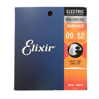 Elixir エリクサー 12007 NANOWEB SuperLight 09-52×3SET 7弦エレキギター弦