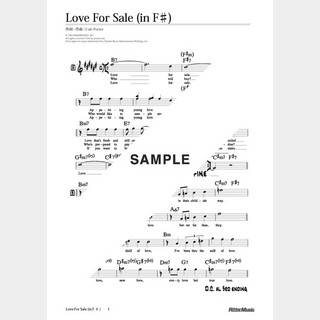 楽譜 Love For Sale（in F♯）