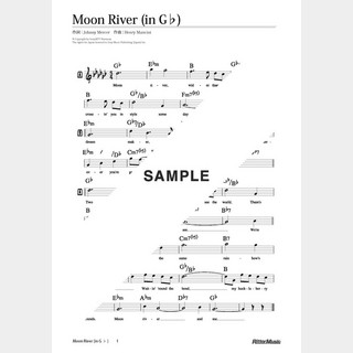 楽譜 Moon River（in G♭）