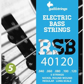 Galli StringsRSB40120 5弦 Regular Nickel Round Wound エレキベース弦 .040-.120【横浜店】