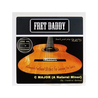 Fret Daddyスケール教則シール メジャースケール（Cスケール）クラシックギター用