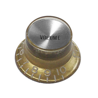 Montreux Metric Reflector Knob Volume Gold (Silver Top) No.8857 ギターパーツ