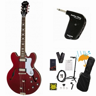 EpiphoneRiviera Sparkling Burgundy (SBU) エレキギター セミアコ GP-1アンプ付属エレキギター初心者セットR【WEBS