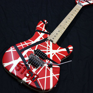 EVH Striped Series 5150 Maple Fingerboard -Red with Black and White Stripes 2017年製です