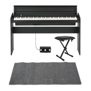 KORG コルグ LP-180 BK 電子ピアノ X型ピアノイス ピアノマット(グレイ)付きセット