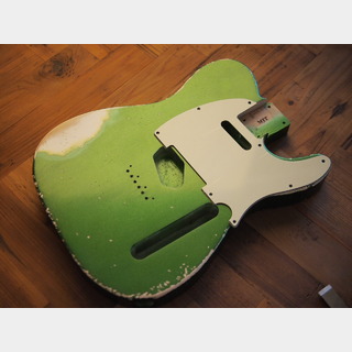 MJT Telecaster Body - Candy Apple Green - Alder - Heavy Relic