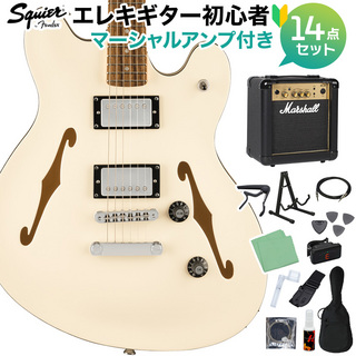 Squier by FenderAFF Starcaster DLX OWT エレキギター初心者セット【マーシャルアンプ付き】