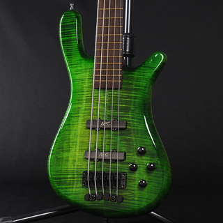 Warwick Custom Shop Masterbuilt Streamer LX5 5st Flame Maple ~Emeraude Green Transparent High Polish~