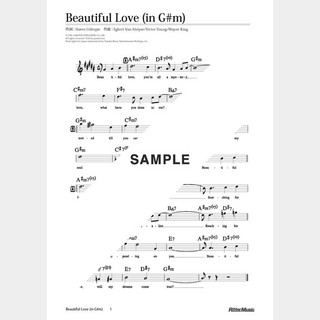 楽譜Beautiful Love（in G＃m）