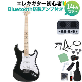 Photogenic ST-180M BK エレキギター初心者14点セット Bluetooth搭載ミニアンプ付